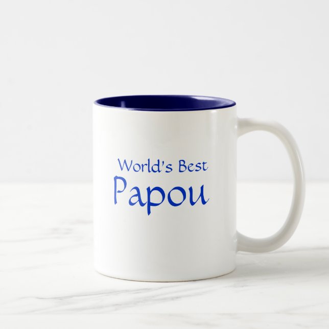 Caneca De Café Em Dois Tons Papou, mundo melhor (Direita)