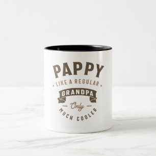 Caneca De Café Em Dois Tons Pappy como um vovô normal só muito mais legal