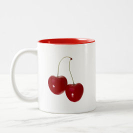 Caneca De Café Em Dois Tons Par de Cerejas