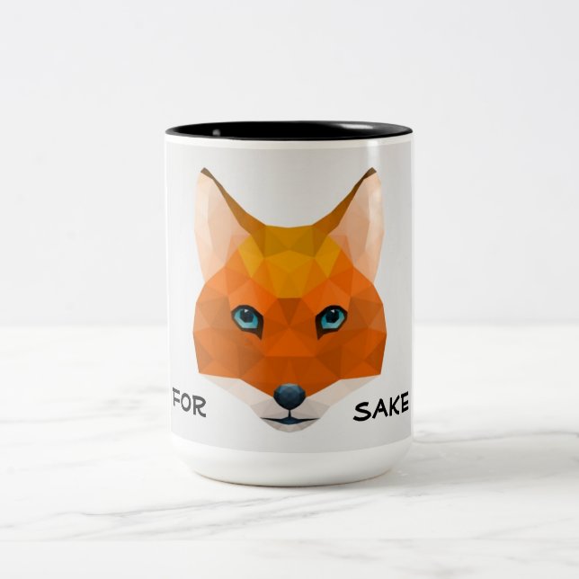 Caneca De Café Em Dois Tons Para a causa da raposa (Centro)