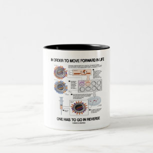 Caneca De Café Em Dois Tons Para Avançar Na Vida Inverter O Humor