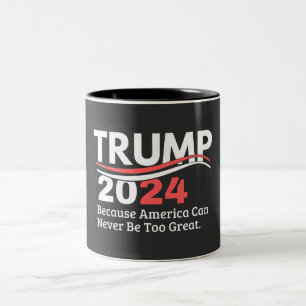 Caneca De Café Em Dois Tons pára-choque trump 2024