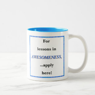 Caneca De Café Em Dois Tons Para Lições de Incrível