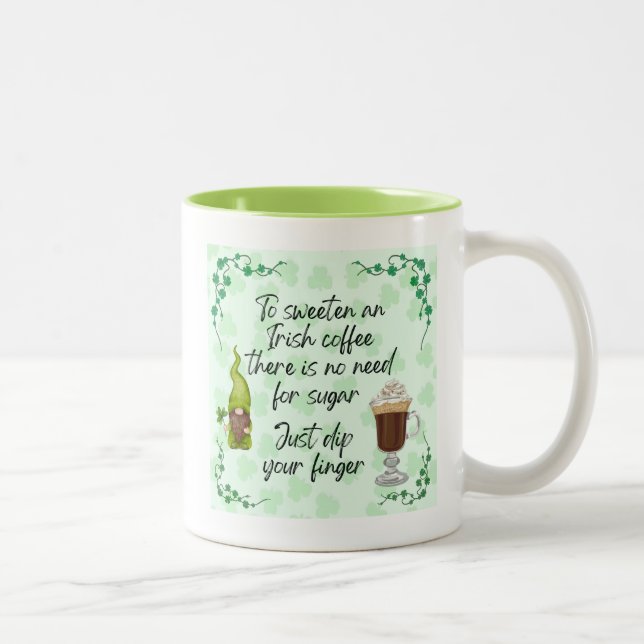 Caneca De Café Em Dois Tons Para Sweeten um Café Irlandês. (Direita)