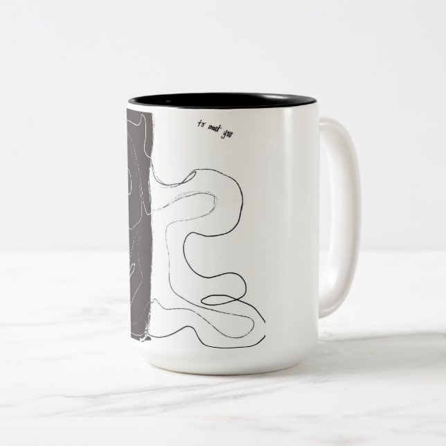 Caneca De Café Em Dois Tons Para te encontrar (Frente Esquerda)