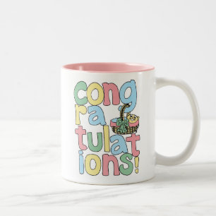 Caneca De Café Em Dois Tons Parabéns do BEBÊ (menina)