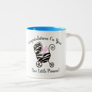 Caneca De Café Em Dois Tons Parabéns pela sua nova princesinha!