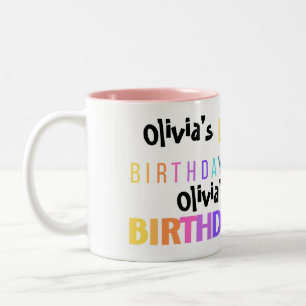 Caneca De Café Em Dois Tons Parabéns pela tipografia divertida