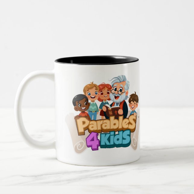 Caneca De Café Em Dois Tons Parables4Kids Mug (Esquerda)