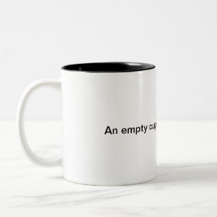 Caneca De Café Em Dois Tons Parábola do copo completo