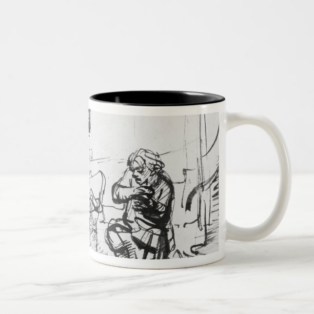 Caneca De Café Em Dois Tons Parábola do credor cruel (Direita)