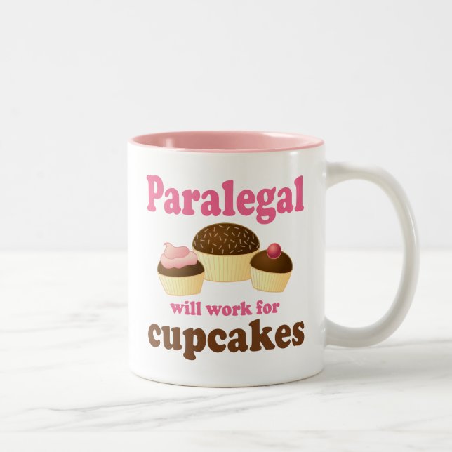 Caneca De Café Em Dois Tons Paralegal engraçado (Direita)