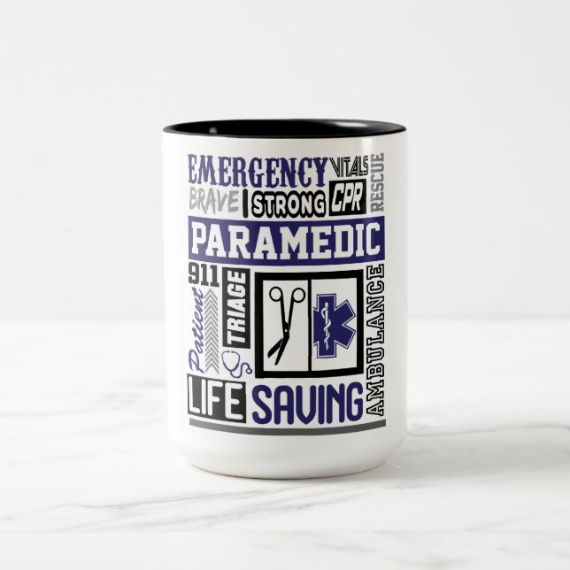 Caneca De Café Em Dois Tons paramédico Inspiracional (Centro)