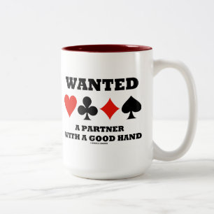 Caneca De Café Em Dois Tons Parceiro Desejado Com Boa Mão (Quatro Conjuntos D