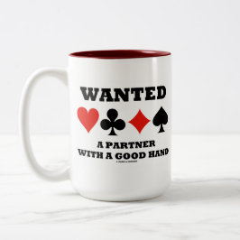 Caneca De Café Em Dois Tons Parceiro Desejado Com Boa Mão (Quatro Conjuntos De