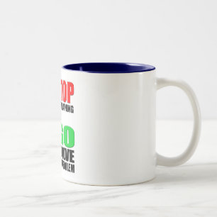Caneca De Café Em Dois Tons Pare de queixar-se