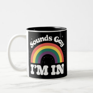 Caneca De Café Em Dois Tons Parece Gay Estou No Mês do Orgulho LGBTQ