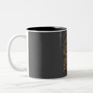 Caneca De Café Em Dois Tons Paris Earthtone - Cidade da França - Mapa Abstrato