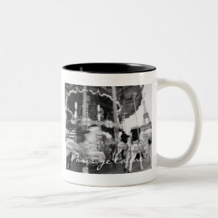 Caneca De Café Em Dois Tons Paris, t'aime do je!