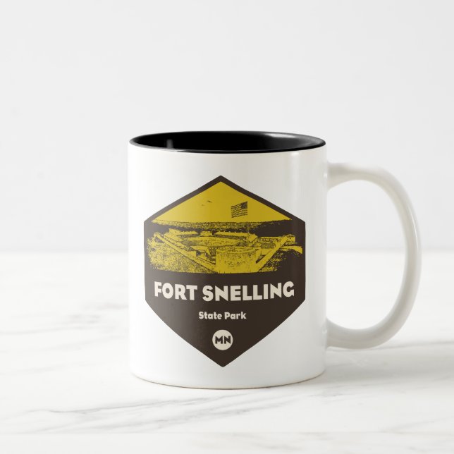 Caneca De Café Em Dois Tons Parque Estadual de Fort Snelling Minnesota (Direita)