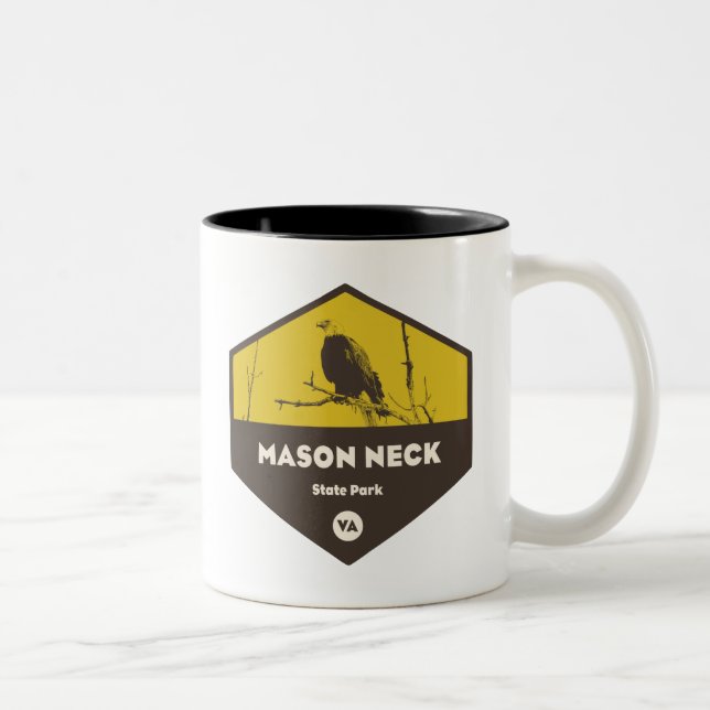 Caneca De Café Em Dois Tons Parque Estadual do Mason Neck (Direita)