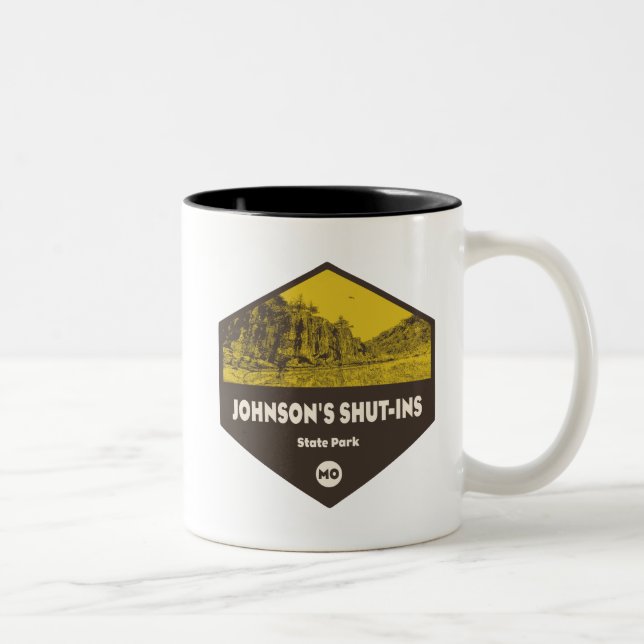 Caneca De Café Em Dois Tons Parque Estadual Johnson's Shut-Ins Missouri (Direita)