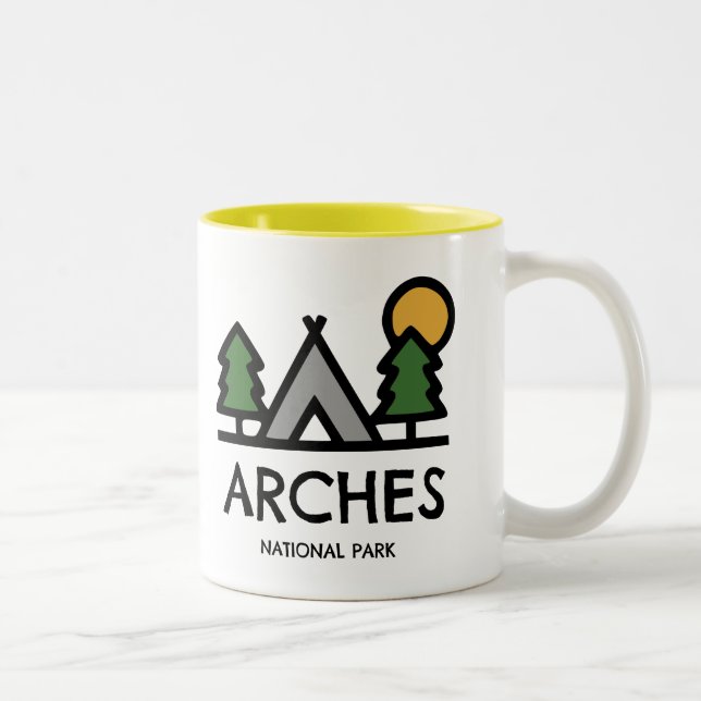 Caneca De Café Em Dois Tons Parque Nacional Arches (Direita)