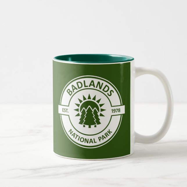 Caneca De Café Em Dois Tons Parque Nacional Badlands (Direita)