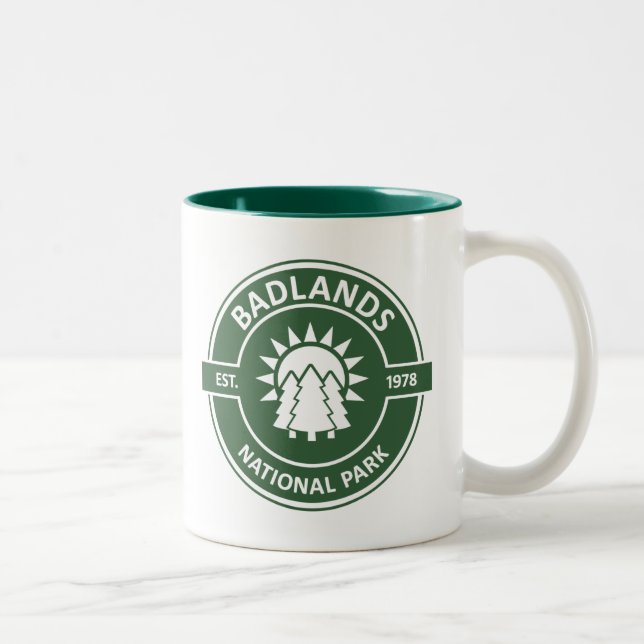Caneca De Café Em Dois Tons Parque Nacional Badlands (Direita)