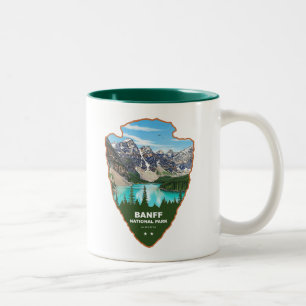 Caneca De Café Em Dois Tons Parque Nacional Banff Alberta Arrowhead