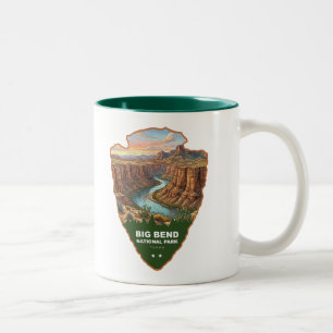 Caneca De Café Em Dois Tons Parque Nacional Big Bend Arrowhead