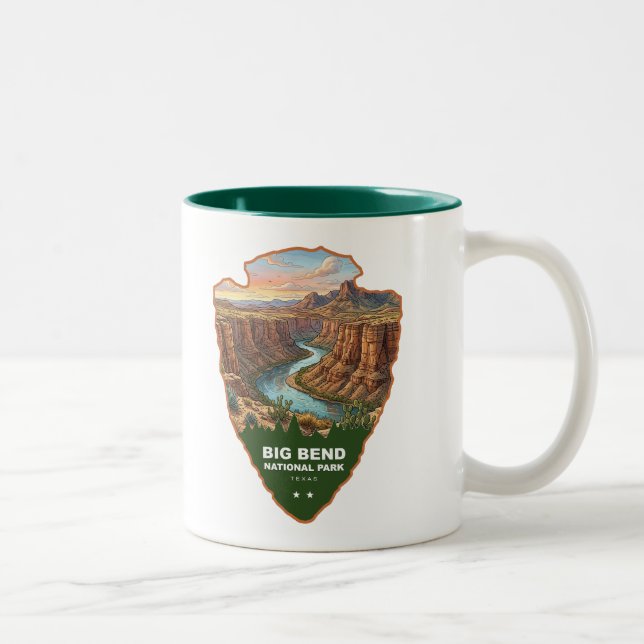 Caneca De Café Em Dois Tons Parque Nacional Big Bend Arrowhead (Direita)