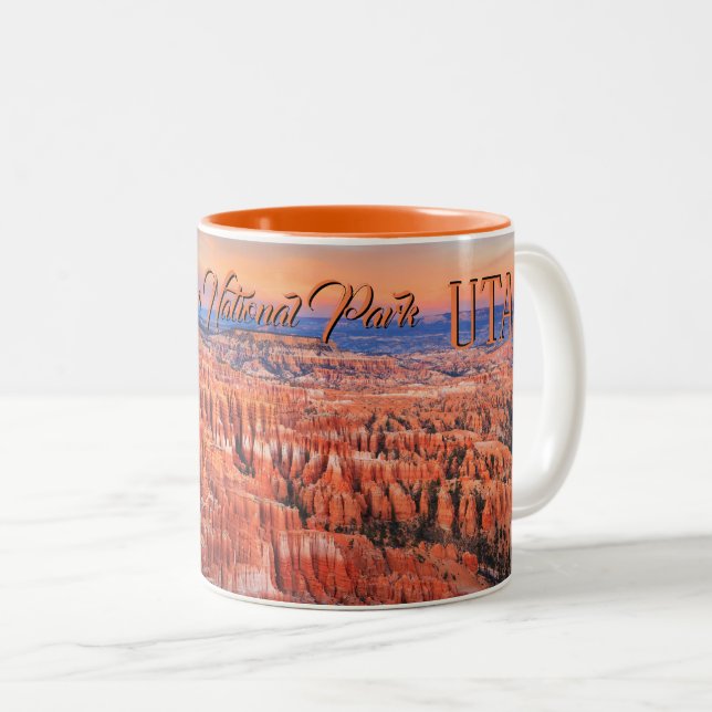 Caneca De Café Em Dois Tons Parque Nacional Bryce Canyon (Frente Esquerda)