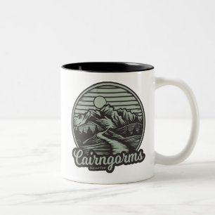 Caneca De Café Em Dois Tons Parque Nacional Cairngorms Escócia Trilha de Monta