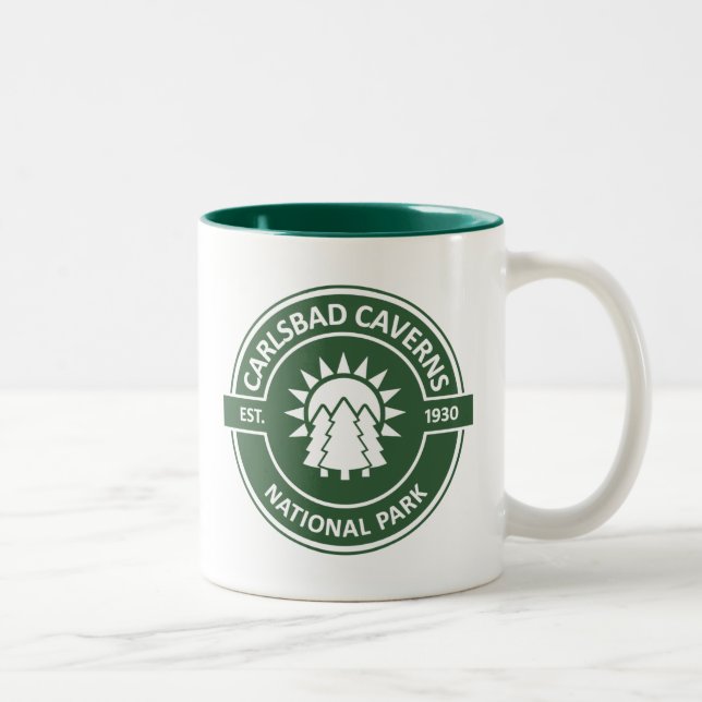 Caneca De Café Em Dois Tons Parque Nacional Carlsbad Caverns (Direita)