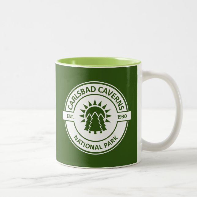 Caneca De Café Em Dois Tons Parque Nacional Carlsbad Caverns (Direita)