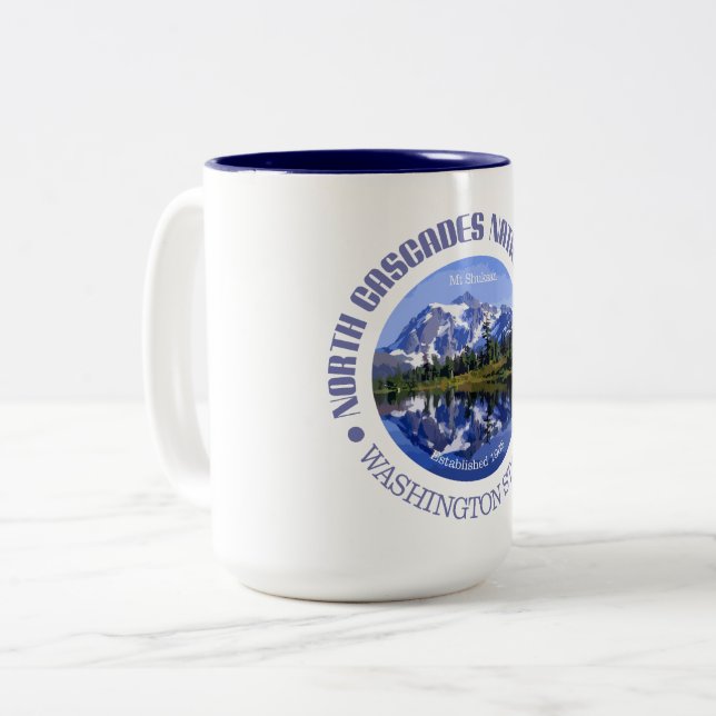 Caneca De Café Em Dois Tons Parque Nacional das Cascades do Norte (Frente Esquerda)