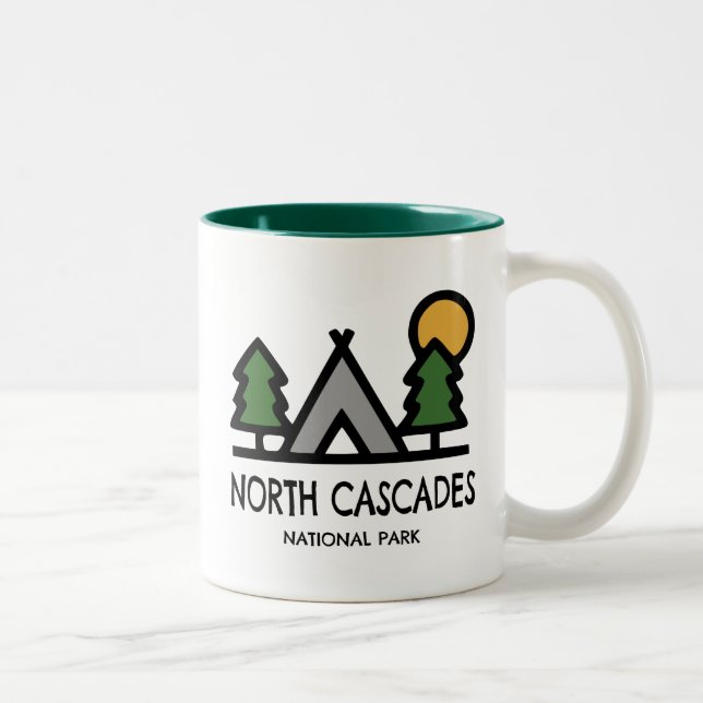 Caneca De Café Em Dois Tons Parque Nacional das Cascades do Norte (Direita)