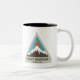 Caneca De Café Em Dois Tons Parque nacional de montanha rochosa