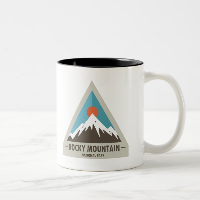 Caneca De Café Em Dois Tons Parque nacional de montanha rochosa (Direita)