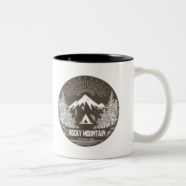 Caneca De Café Em Dois Tons Parque nacional de montanha rochosa (Direita)