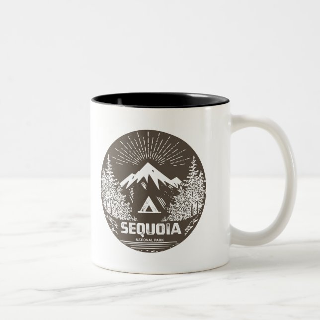 Caneca De Café Em Dois Tons Parque nacional de sequóia (Direita)