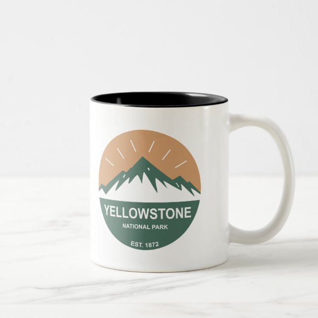 Caneca De Café Em Dois Tons Parque nacional de Yellowstone (Direita)