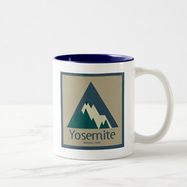 Caneca De Café Em Dois Tons Parque Nacional de Yosemite Russo (Direita)