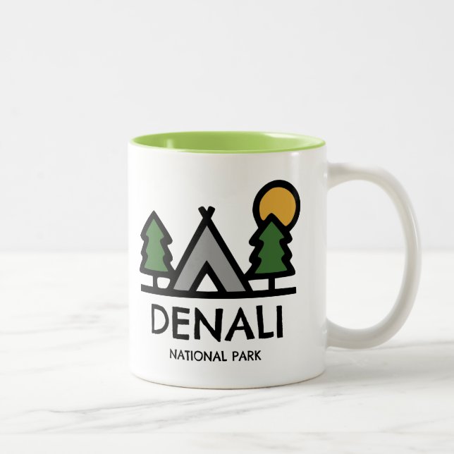 Caneca De Café Em Dois Tons Parque Nacional Denali (Direita)