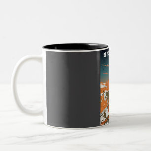 Caneca De Café Em Dois Tons Parque Nacional do Bryce Canyon na Noite de Vintag