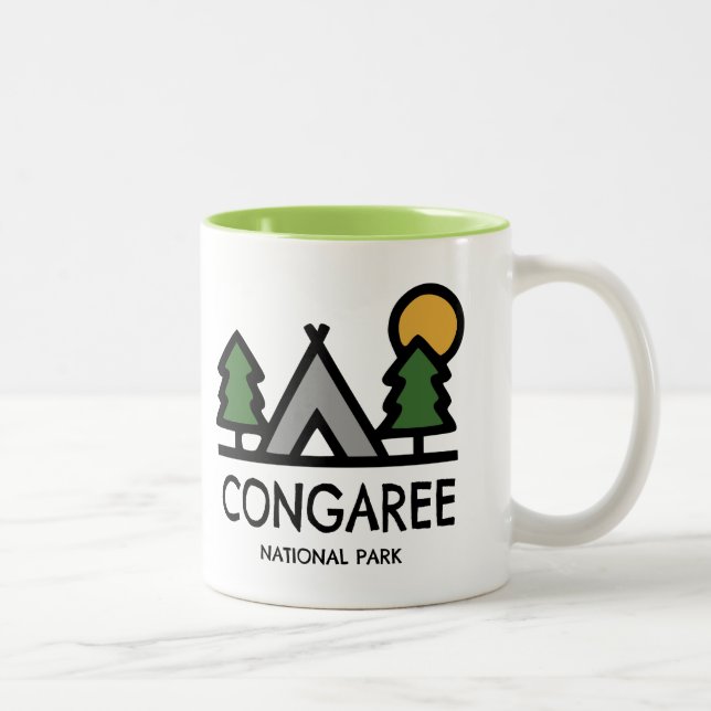 Caneca De Café Em Dois Tons Parque Nacional do Congaree (Direita)