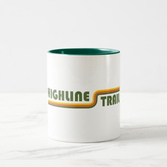 Caneca De Café Em Dois Tons Parque Nacional do Glaciar de Highline Trail (Centro)