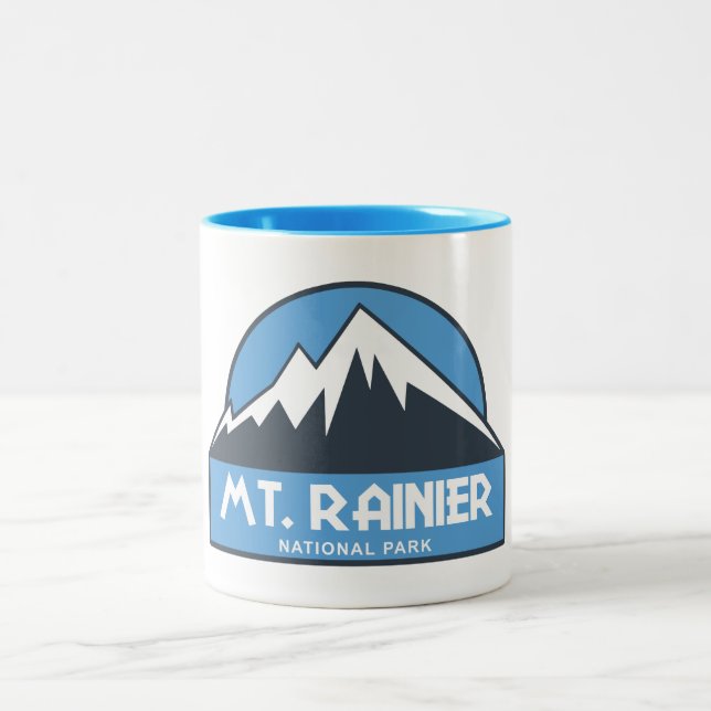 Caneca De Café Em Dois Tons Parque Nacional do Mt. Rainier (Centro)