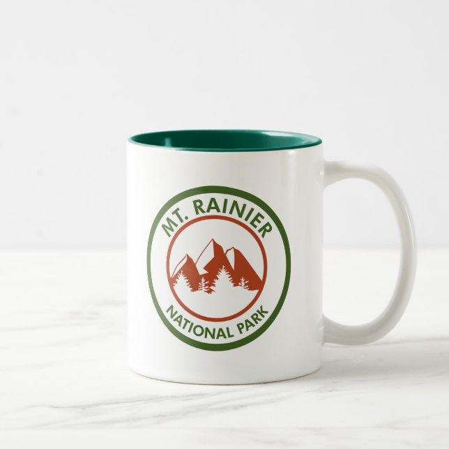 Caneca De Café Em Dois Tons Parque Nacional do Mt. Rainier (Direita)